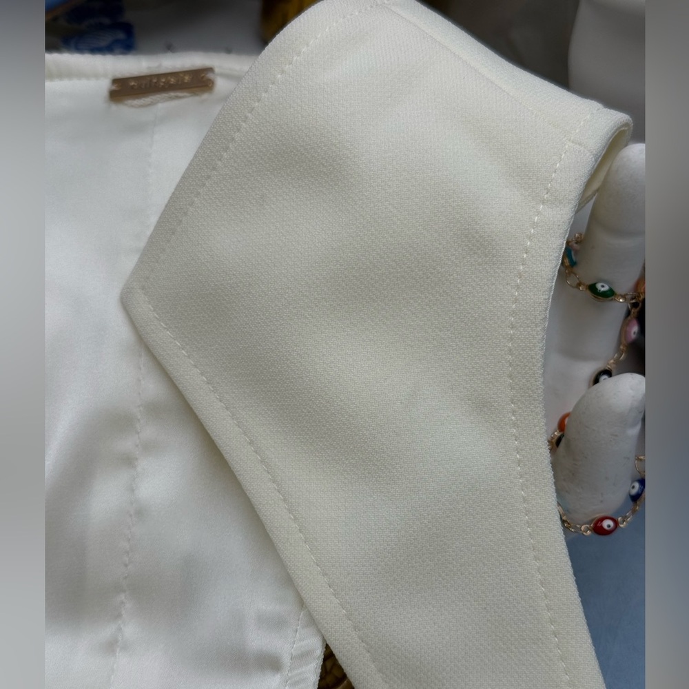 🆕 CULT GAIA 🧿 NWOT Akaia White Linen-Blend Mini Dress, Sz US 12 - Picture 17 of 17